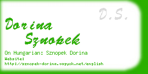 dorina sznopek business card